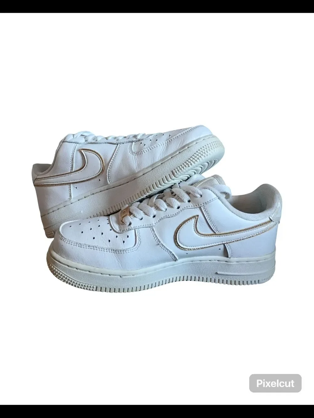 Nike Air Force 1 '07 ESS - White & Metallic Gold - Women's Size 7